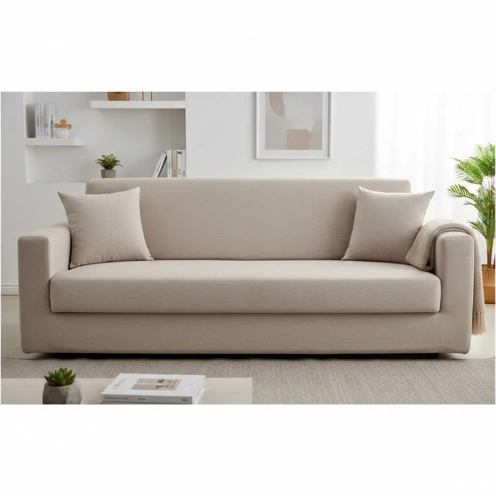 Friheten sofa cover on a modern living room sofa