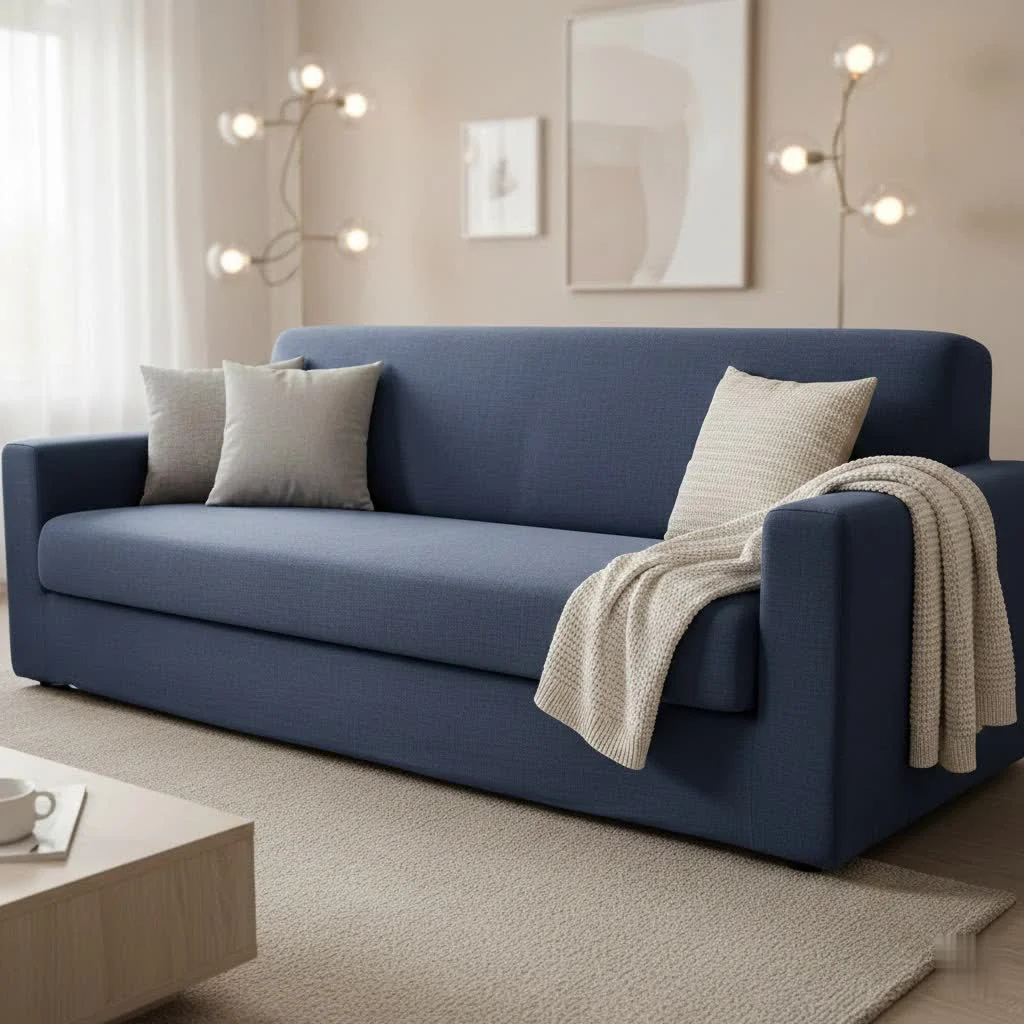 2 seater sofa cover on a modern loveseat