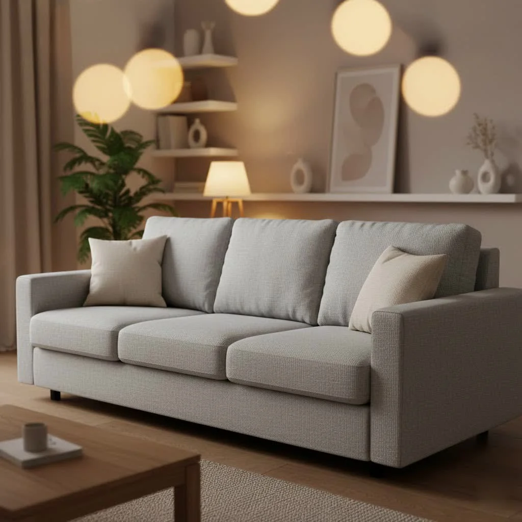 IKEA Kivik sofa with a new custom cover