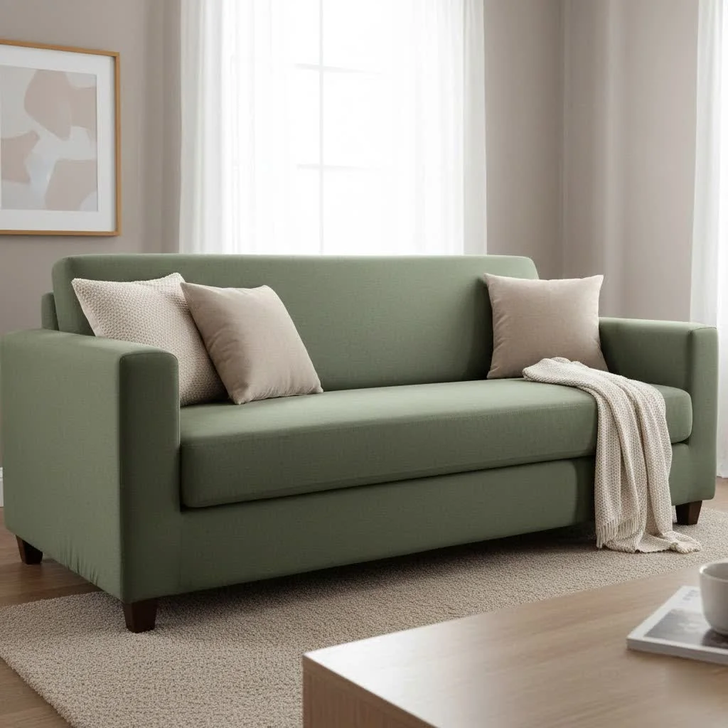 Universal sofa cover on a modern couch